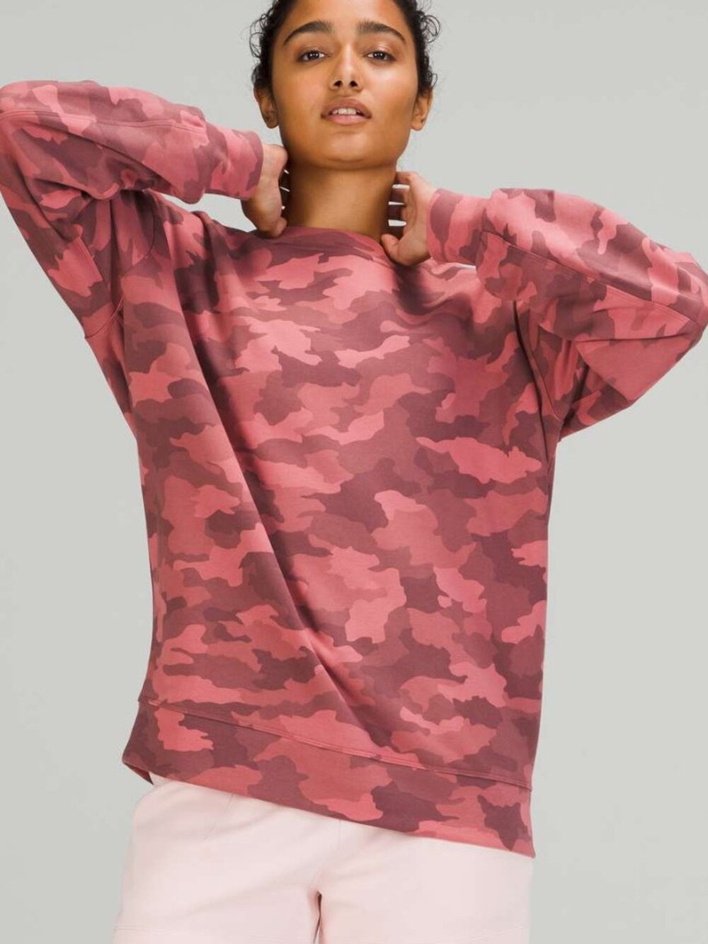 Lululemon Perfectly Oversized Crew Sweatshirt 6 Heritage 365 Camo Brier Rose